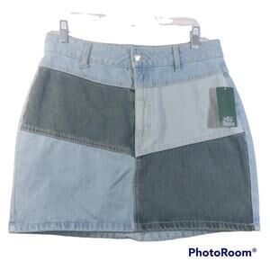 Wild Fable Patchwork Denim Mini Skirt 8